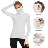 Women's UPF 50+ Mask Hoodie Shirt - Bassdash
