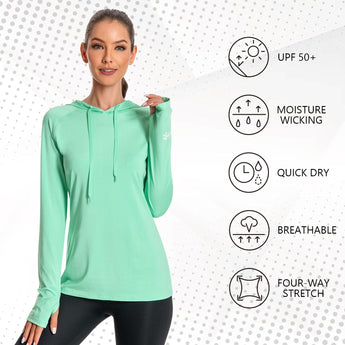Women’s UPF 50+ LS Hoodie Shirt - Bassdash