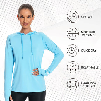 Women’s UPF 50+ LS Hoodie Shirt - Bassdash