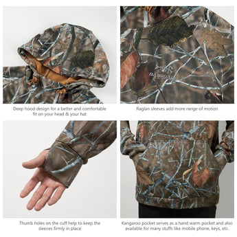 BASSDASH Men‘s Fleece Hoodies FS32M - Bassdash