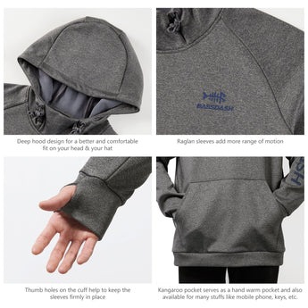 BASSDASH Men‘s Fleece Hoodies FS32M - Bassdash