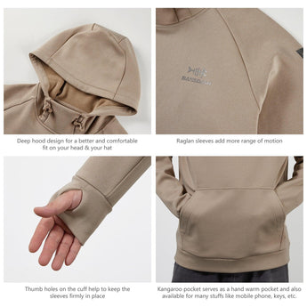 BASSDASH Men‘s Fleece Hoodies FS32M - Bassdash