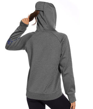 BASSDASH Women’s Fleece Hoodie with Neck Gaiter - Bassdash