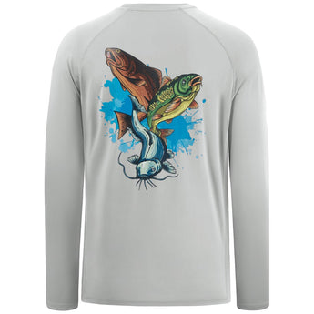 Men’s Fish Graphic Long Sleeve T-Shirts - Bassdash