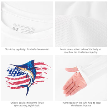 Men’s Fish Graphic Long Sleeve T-Shirts - Bassdash