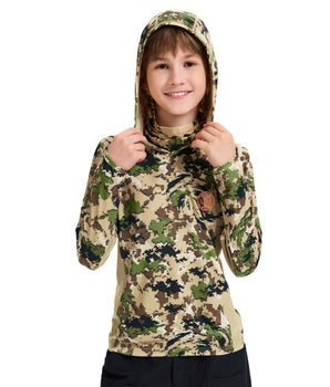 Youth UPF 50+ Hunting Hoodie Shirt with Neck Gaiter FS02Y