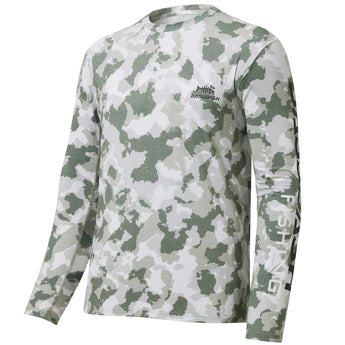 camo fishing shirt Ash Green Camo