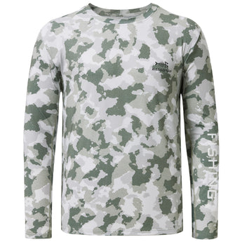 camo fishing shirt Ash Green Camo