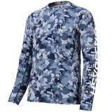 camo fishing shirt long sleeve Blue Camo