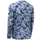 camo fishing shirt long sleeve Blue Camo