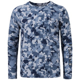 camo fishing shirt long sleeve Blue Camo