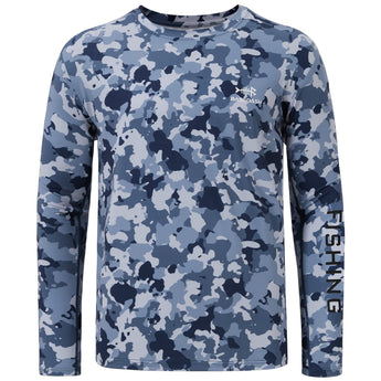 camo fishing shirt long sleeve Blue Camo
