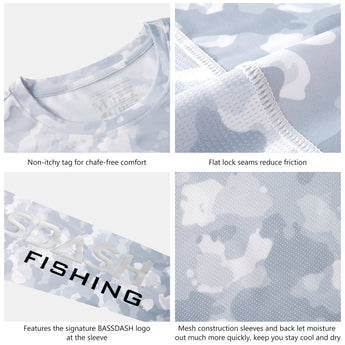 mens fishing shirts long sleeve Grey BG1091