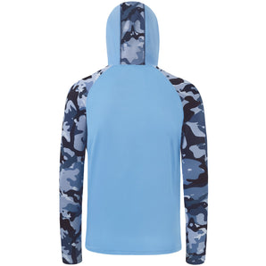 M’s UPF 50+ Camo Sleeve Hoodie Shirt with Neck Gaiter