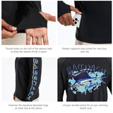 black long sleeve graphic tee BG1098