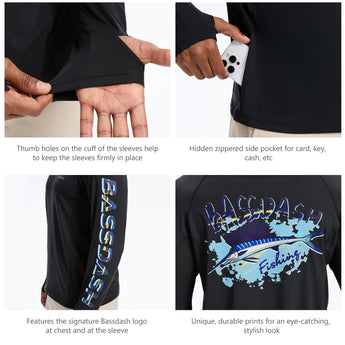 black long sleeve graphic tee BG1098