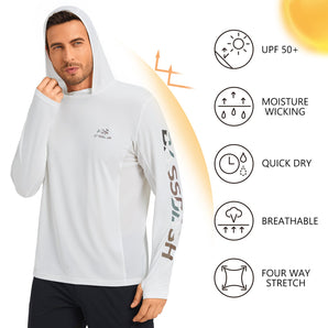 M’s UPF 50+ Graphic Hoodie Shirt FS48M