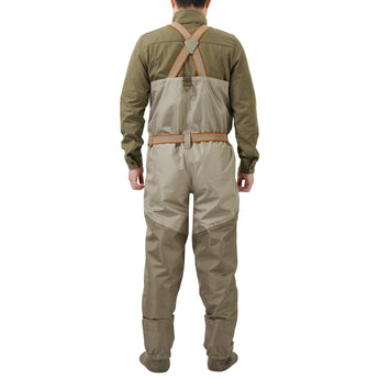 IMMERSE Men’s Tan/Dun Chest Breathable Waders Stocking Foot - Bassdash