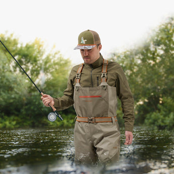 IMMERSE Men’s Tan/Dun Chest Breathable Waders Stocking Foot - Bassdash