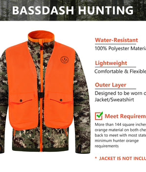 Unisex Blaze Orange Hunting Vest FV18