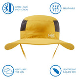 Unisex UPF 50+ Wide Brim Bucket Hat with Detachable Neck Flap FH02 - Bassdash