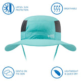 Unisex UPF 50+ Wide Brim Bucket Hat with Detachable Neck Flap FH02 - Bassdash