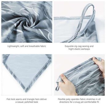 UPF 50+ UV Protection Earloop Neck Gaiter Windproof Bandanas - Bassdash