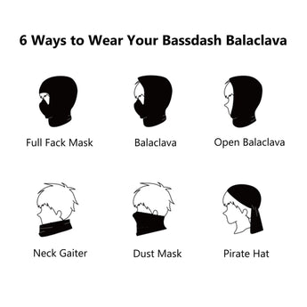 Winter Balaclava Fleece Ninja Hood Neck Warmer - Bassdash