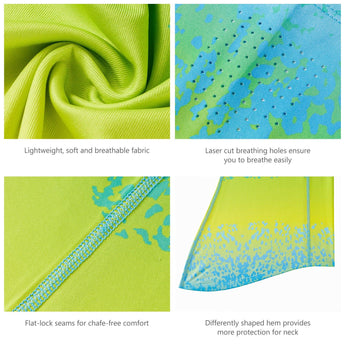 UPF 50+ Neck Gaiter with Breathable Holes - Bassdash