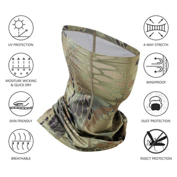 UPF 50+ Neck Gaiter with Breathable Holes - Bassdash