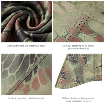 UPF 50+ Neck Gaiter with Breathable Holes - Bassdash