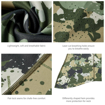 UPF 50+ Neck Gaiter with Breathable Holes - Bassdash