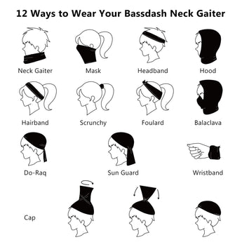 UPF 50+ Neck Gaiter with Breathable Holes - Bassdash