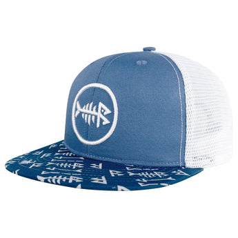 Unisex Flat Brim Trucker Cap - Blue1 - Bassdash