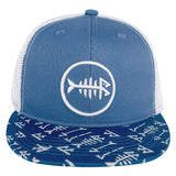 Unisex Flat Brim Trucker Cap - Blue2 - Bassdash