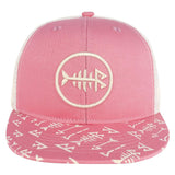 Unisex Flat Brim Trucker Cap - Pink2 - Bassdash