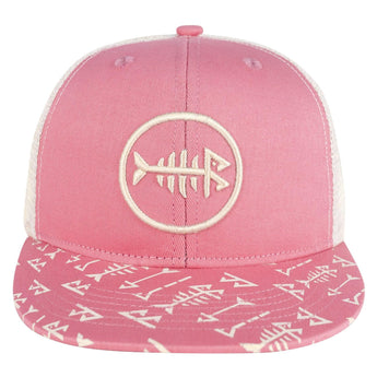 Unisex Flat Brim Trucker Cap - Pink2 - Bassdash
