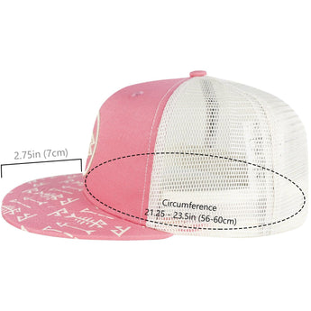 Unisex Flat Brim Trucker Cap - Pink3 - Bassdash