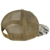 Unisex Flat Brim Trucker Cap - Mountain Camo - Bassdash