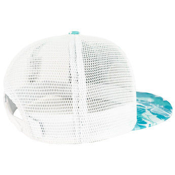 Unisex Flat Brim Trucker Cap - Fish Camo4 - Bassdash