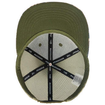 Unisex Flat Brim Trucker Cap - Palm Tree Camo5 - Bassdash