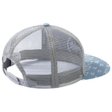 Unisex Flat Brim Trucker Cap - Heather Grey and Blue4 - Bassdash