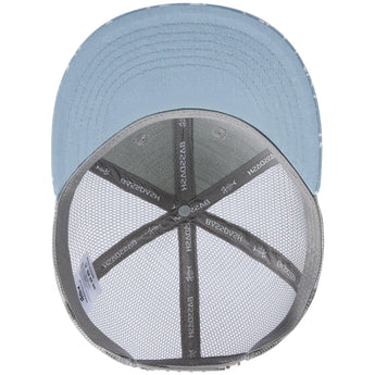 Unisex Flat Brim Trucker Cap - Heather Grey and Blue5 - Bassdash