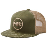 Unisex Flat Brim Trucker Cap - Army Green1 - Bassdash