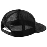 Unisex Flat Brim Trucker Cap - Black Geometry4 - Bassdash