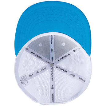 Unisex Flat Brim Trucker Cap - Blue Ink Camo5 - Bassdash