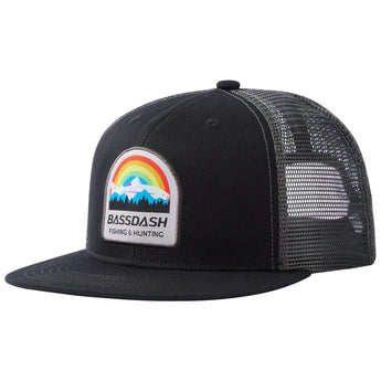 Unisex Flat Brim Trucker Cap - Rainbow Trout1 - Bassdash