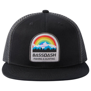 Unisex Flat Brim Trucker Cap - Rainbow Trout2 - Bassdash