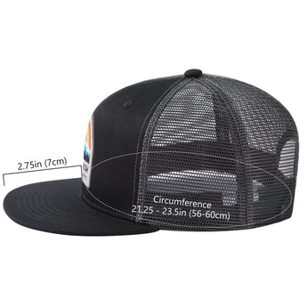 Unisex Flat Brim Trucker Cap - Rainbow Trout3 - Bassdash