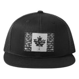 Unisex Flat Brim Trucker Cap - Black Fish Maple Flag2 - Bassdash
